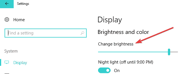 adjust monitor brightness on windows 10